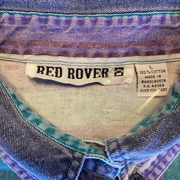 Vintage Red Rover Mens Chambray Button Down Shirt - Picture 3 of 3